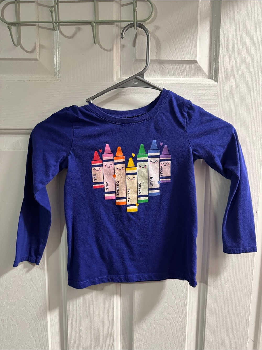 The Children's Place Royal Blue Long-Sleeve Tee with Crayon Heart